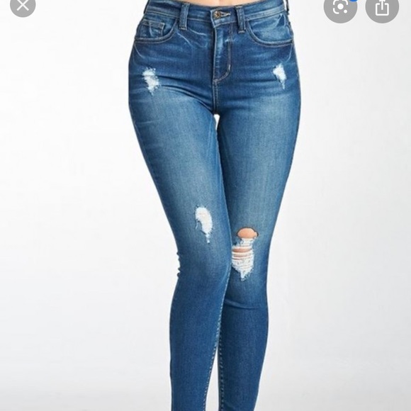 sneak peek high waisted jeans